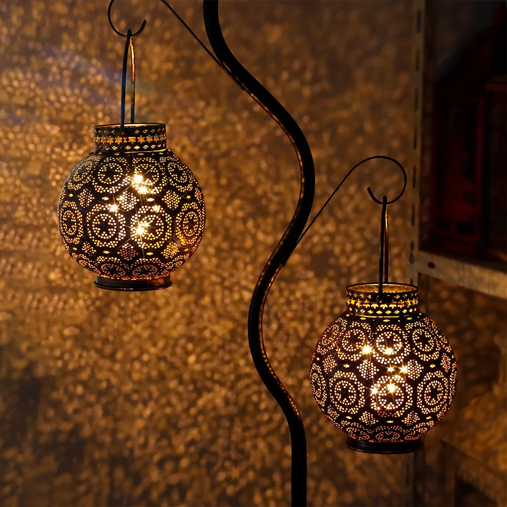 Moroccan Style Metal Table Lamp (Set of 2)