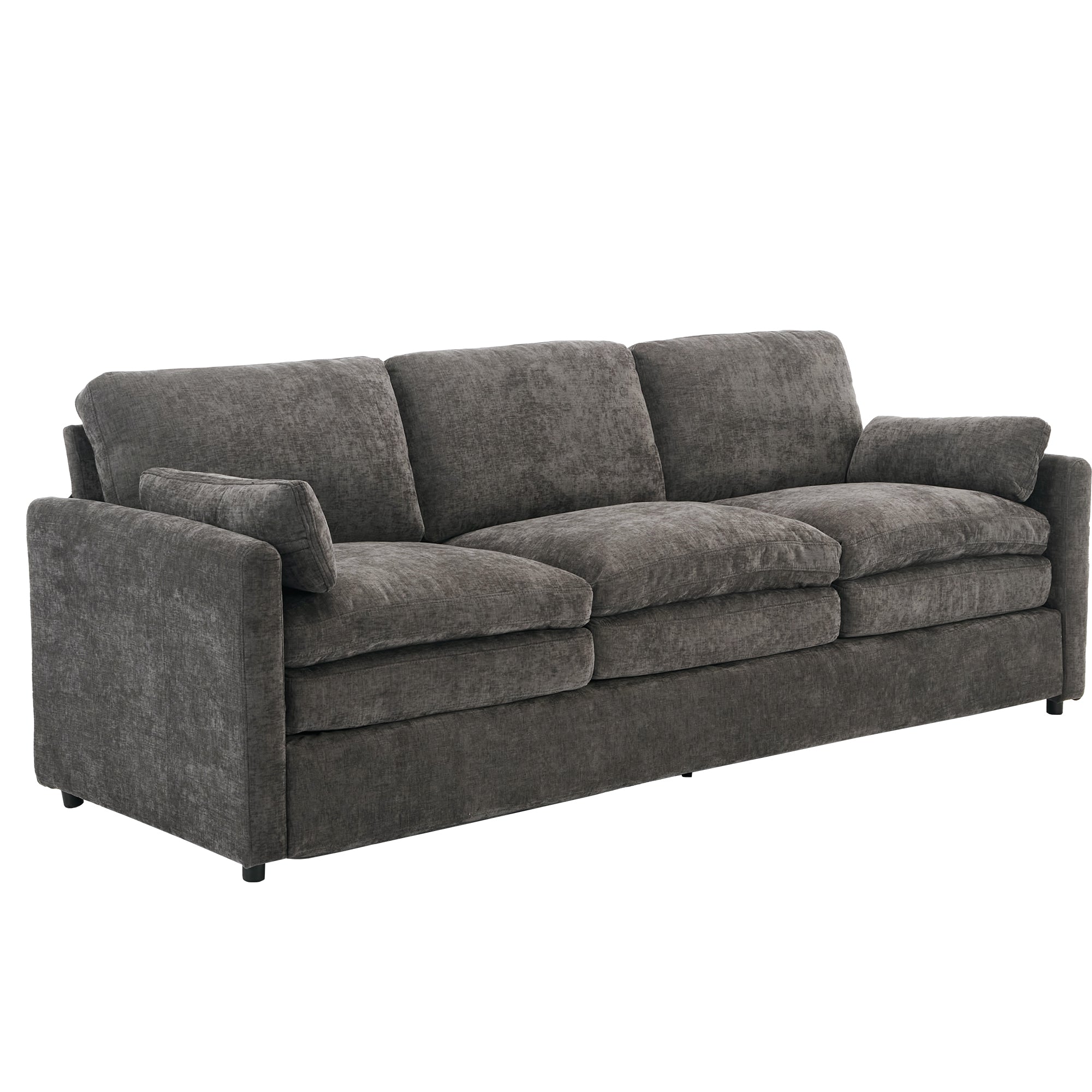 Gray sofa on a white background