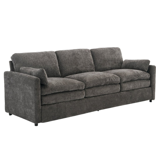 Gray sofa on a white background
