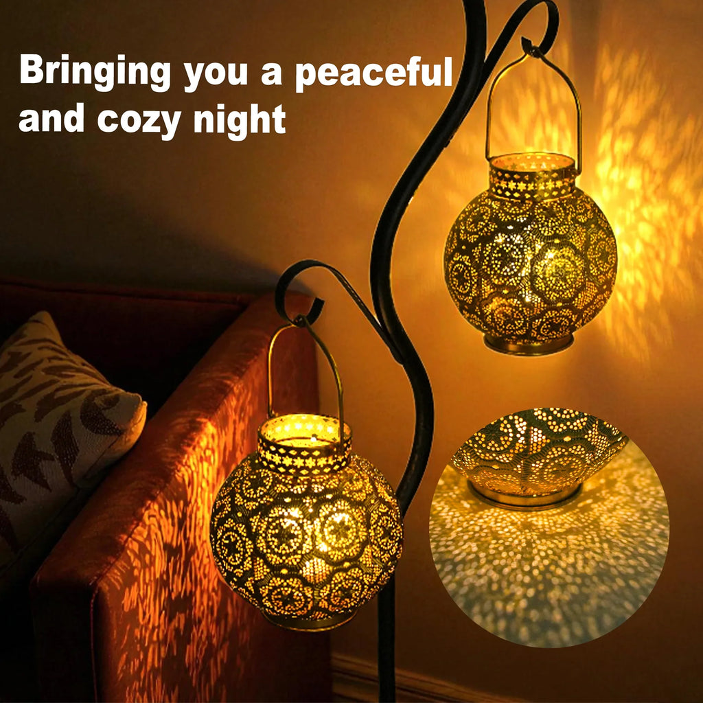 Moroccan Style Metal Table Lamp (Set of 2)