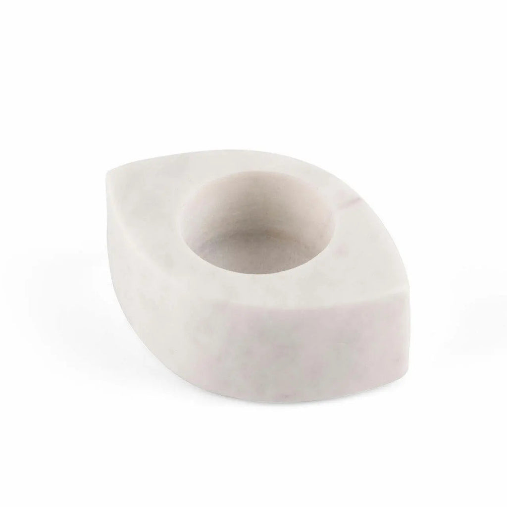 Supports de bougies chauffe-plat Blossom en marbre, lot de 2