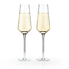 Flûtes à champagne Raye Angled Crystal, lot de 2