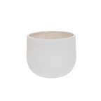White textured plant pot on a white background