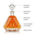 Carafe à Whisky amiral en Cristal taillé irlandais