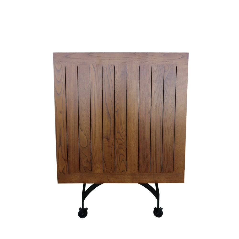 DemarForge Folding Square Table - Stackable - European Chestnut Wood Clear Coated