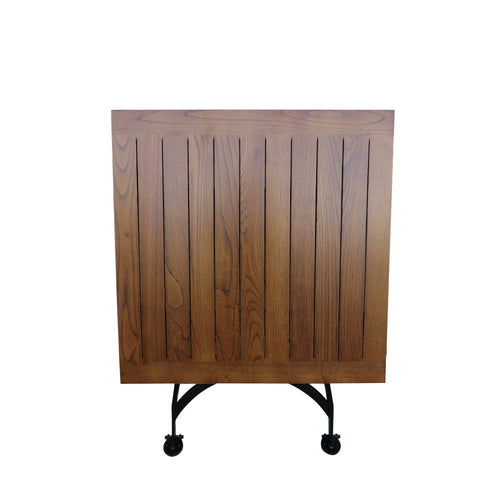 DemarForge Folding Square Table - Stackable - European Chestnut Wood Clear Coated