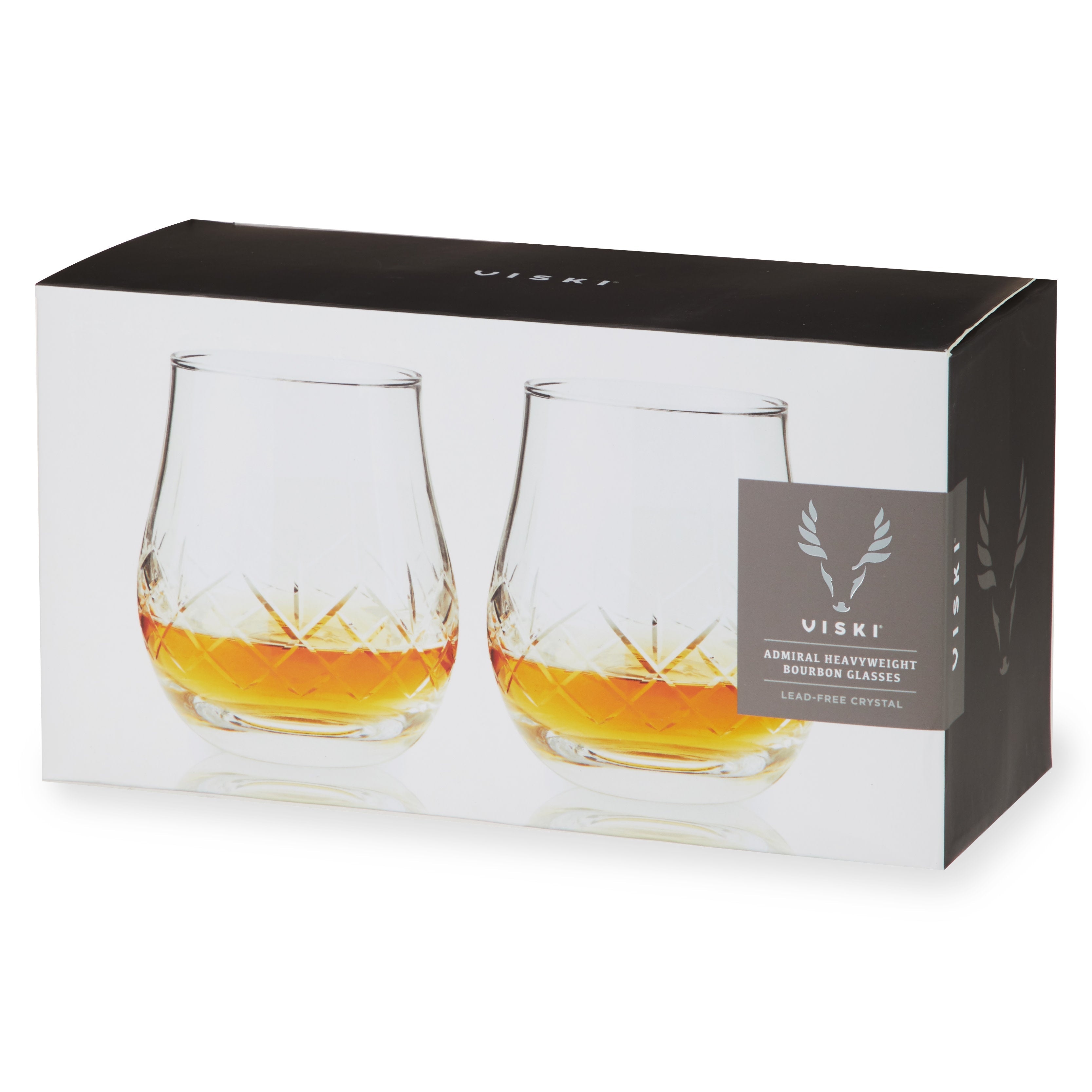 Admiral Crystal Whiskey Heavyweight Glasses Set of 2