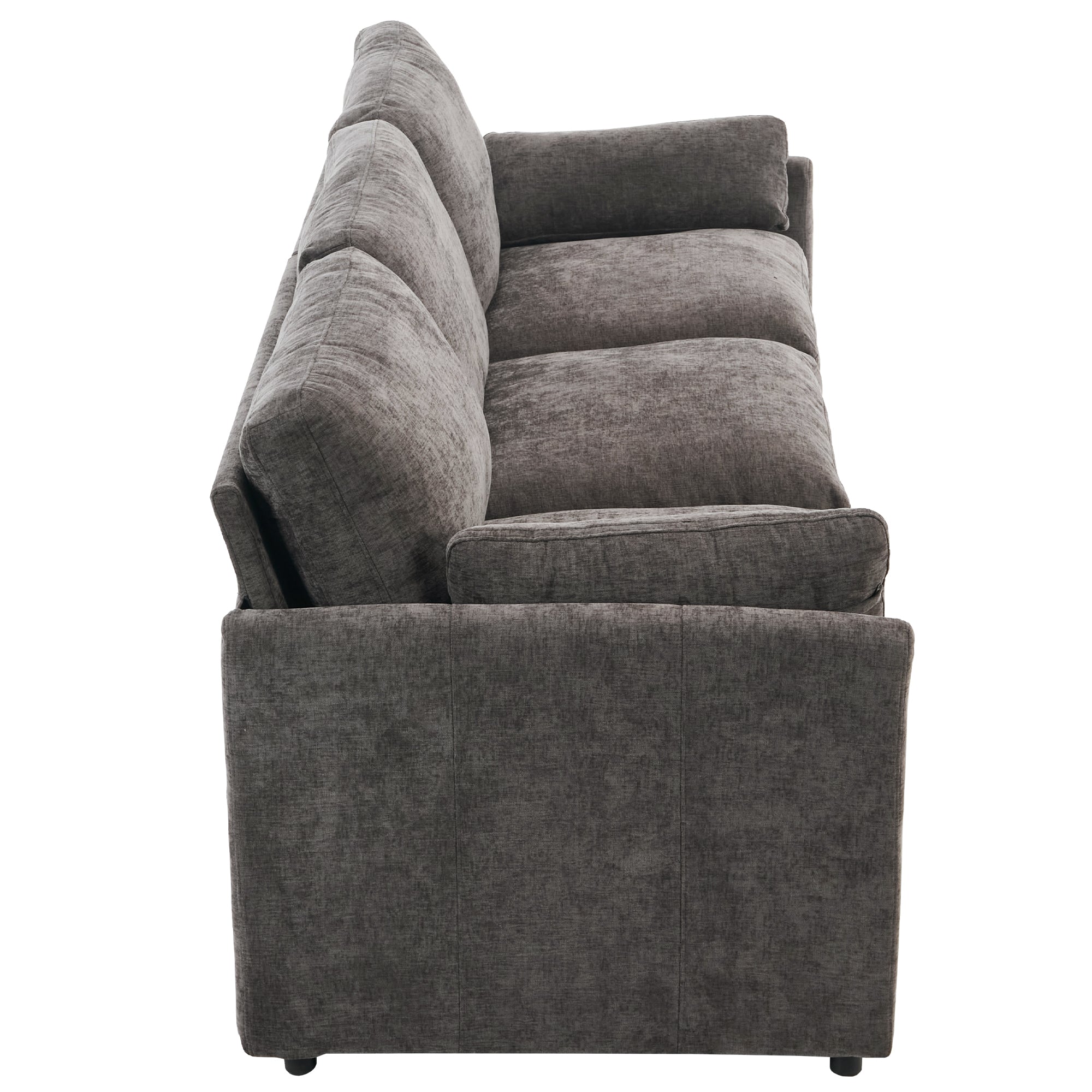 Gray sofa on a white background