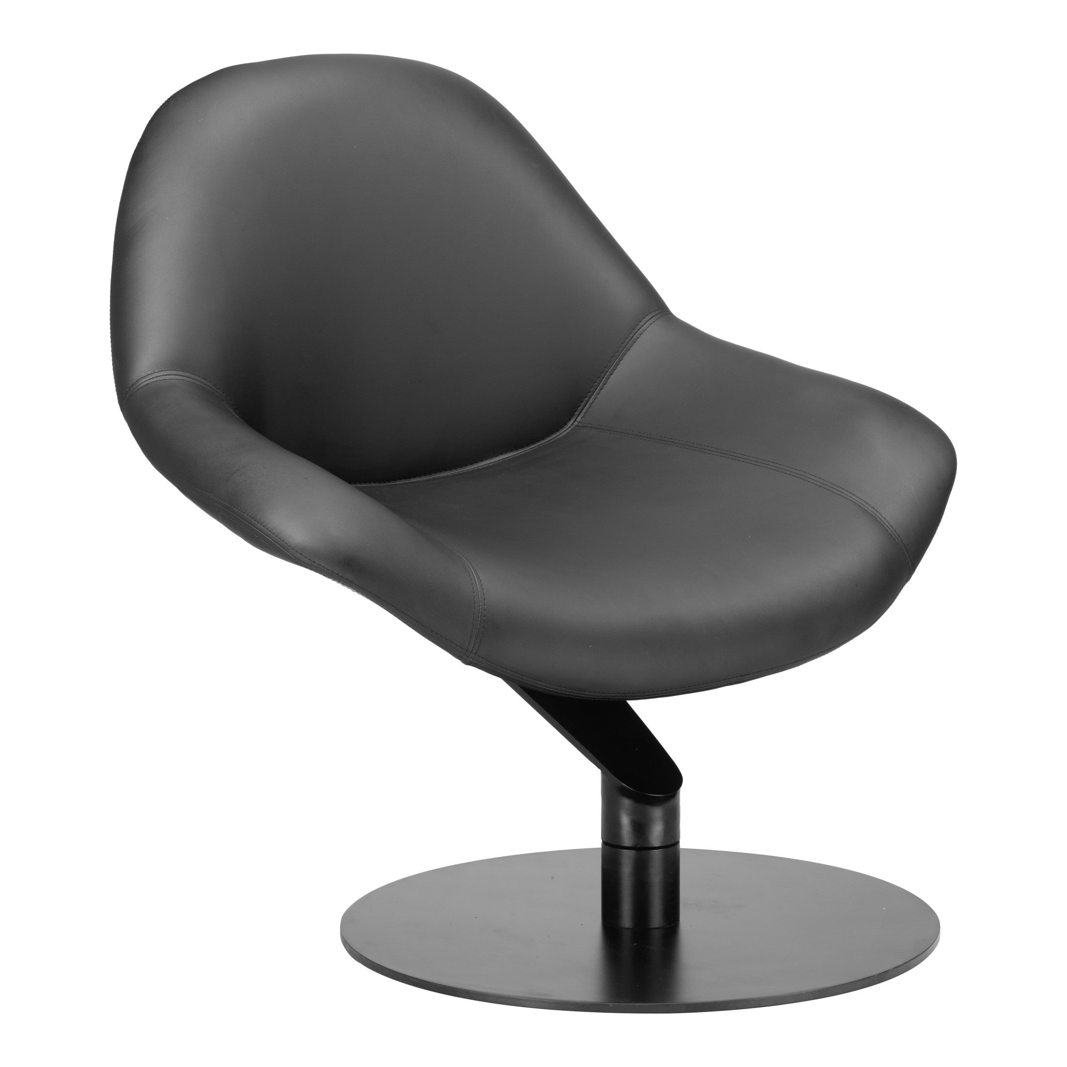 Modern black chair on a white background