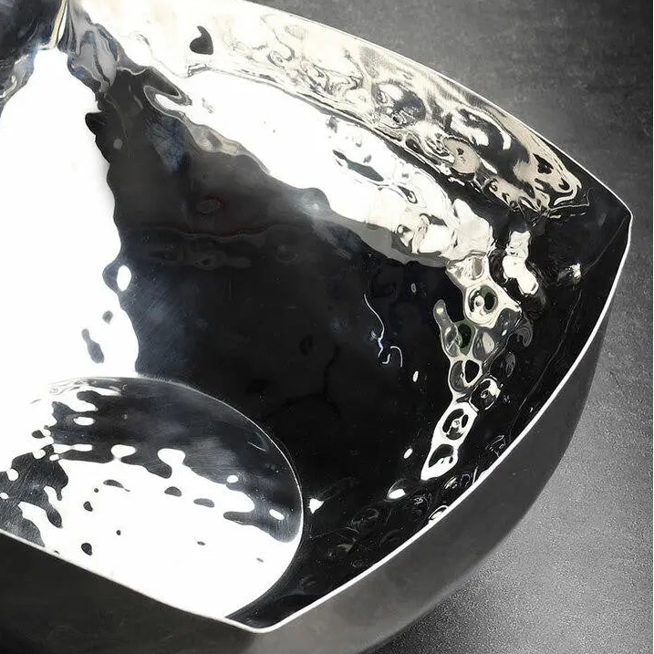 Close-up of a metallic object with reflective surface