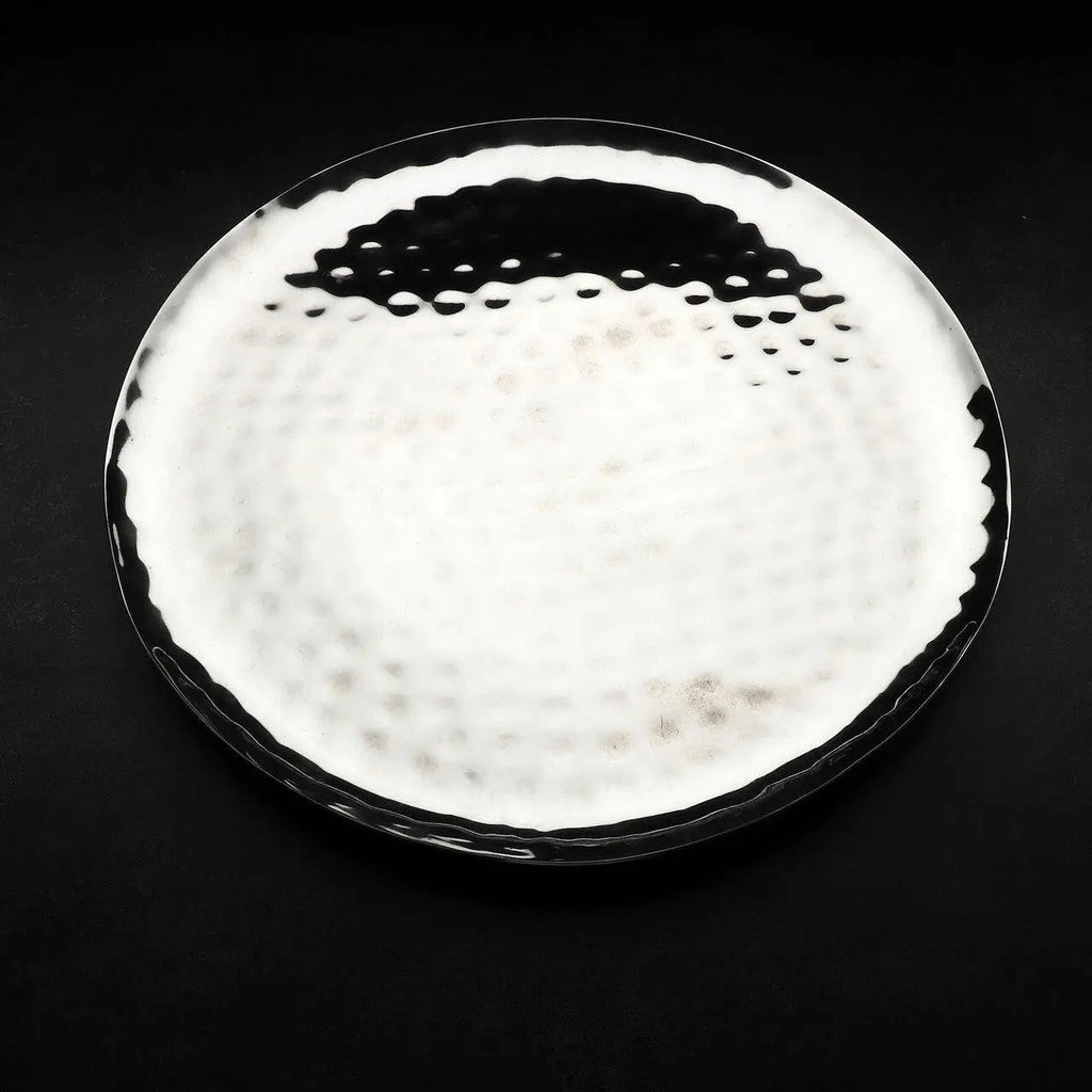Full Polished Stainless Steel 14"-15" Round Service Tray