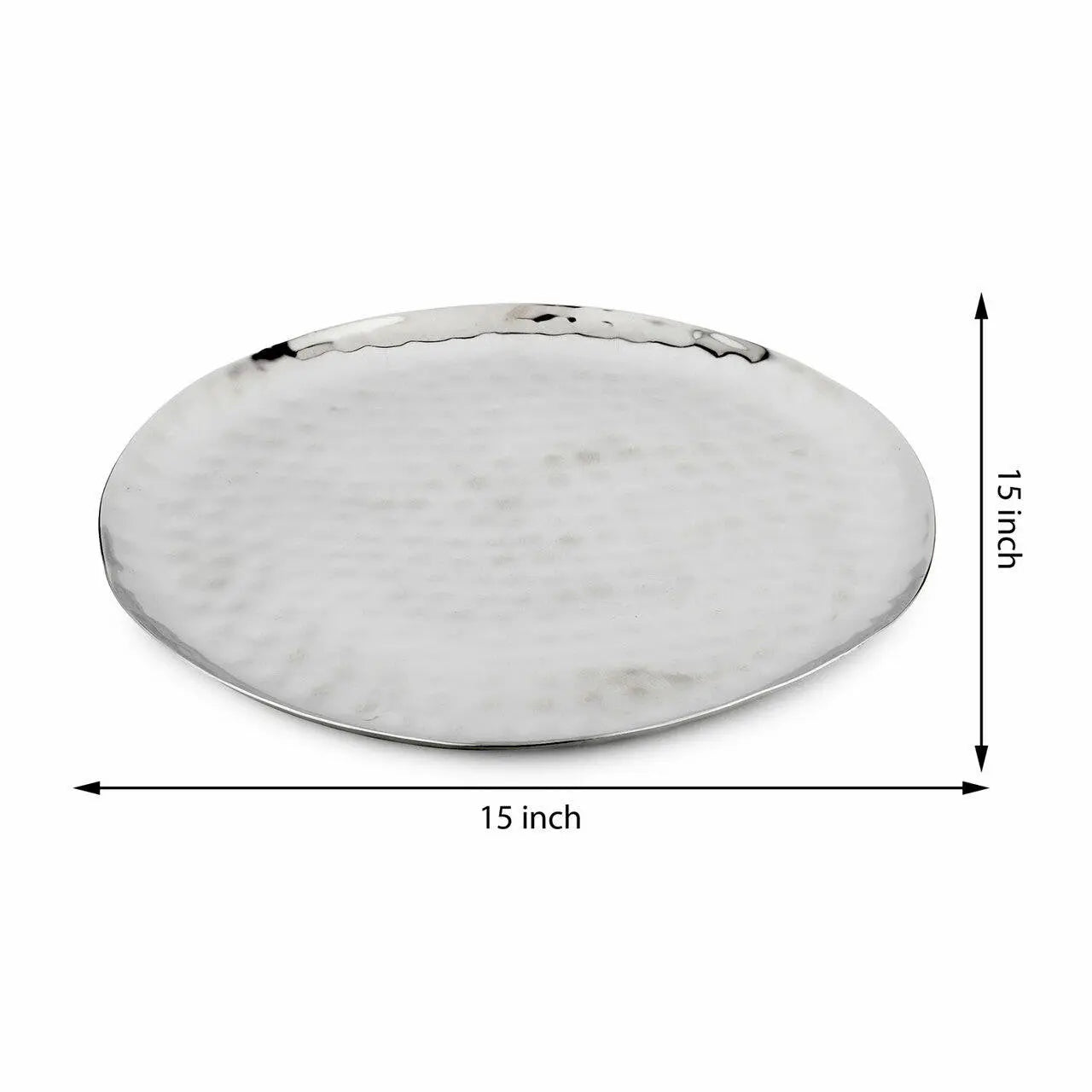 Full Polished Stainless Steel 14"-15" Round Service Tray