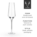 Flûtes à champagne Raye Angled Crystal, lot de 2