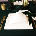 Service de vaisselle carré en porcelaine