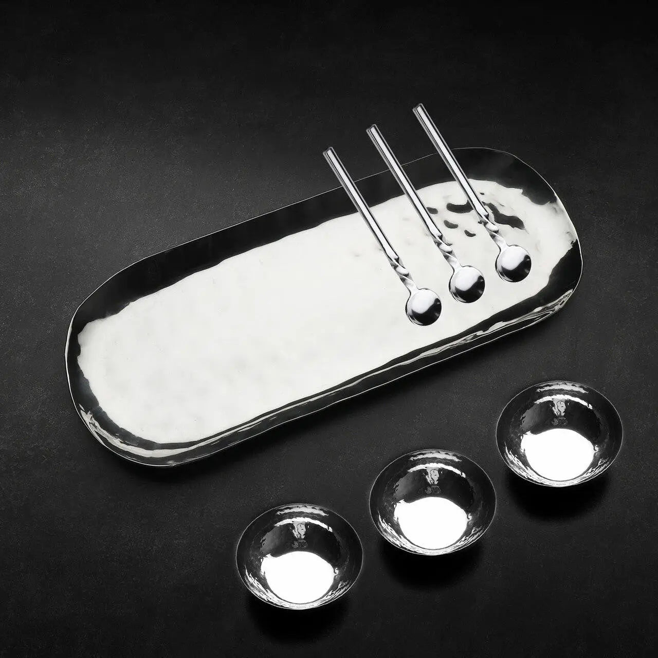 Hammered 7 Pc. Condiment Set – Vivid Avenues by YnF
