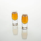 Raye Verres à shot en cristal à fond épais - Lot de 2