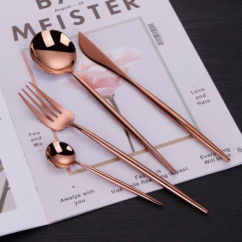 Rosegold flatware set
