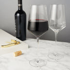 Lot de 2 verres à pied en cristal biseautés Raye
