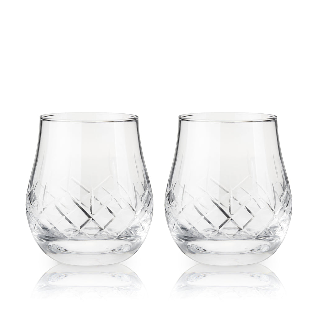 Admiral Crystal Whiskey Heavyweight Glasses Set of 2