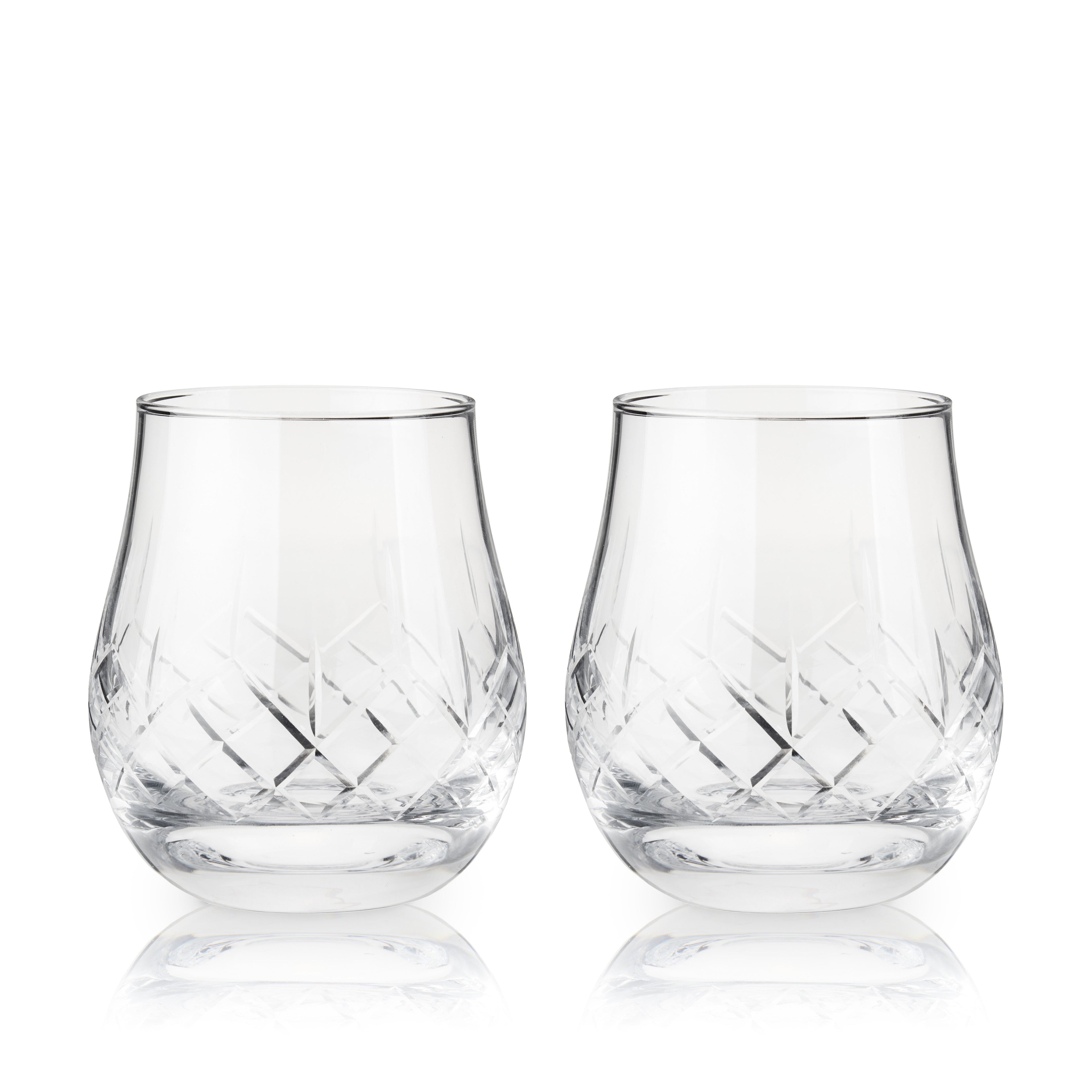Admiral Crystal Whiskey Heavyweight Glasses Set of 2