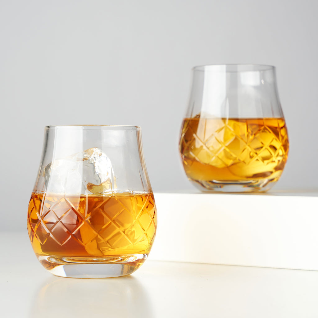 Admiral Crystal Whiskey Heavyweight Glasses Set of 2
