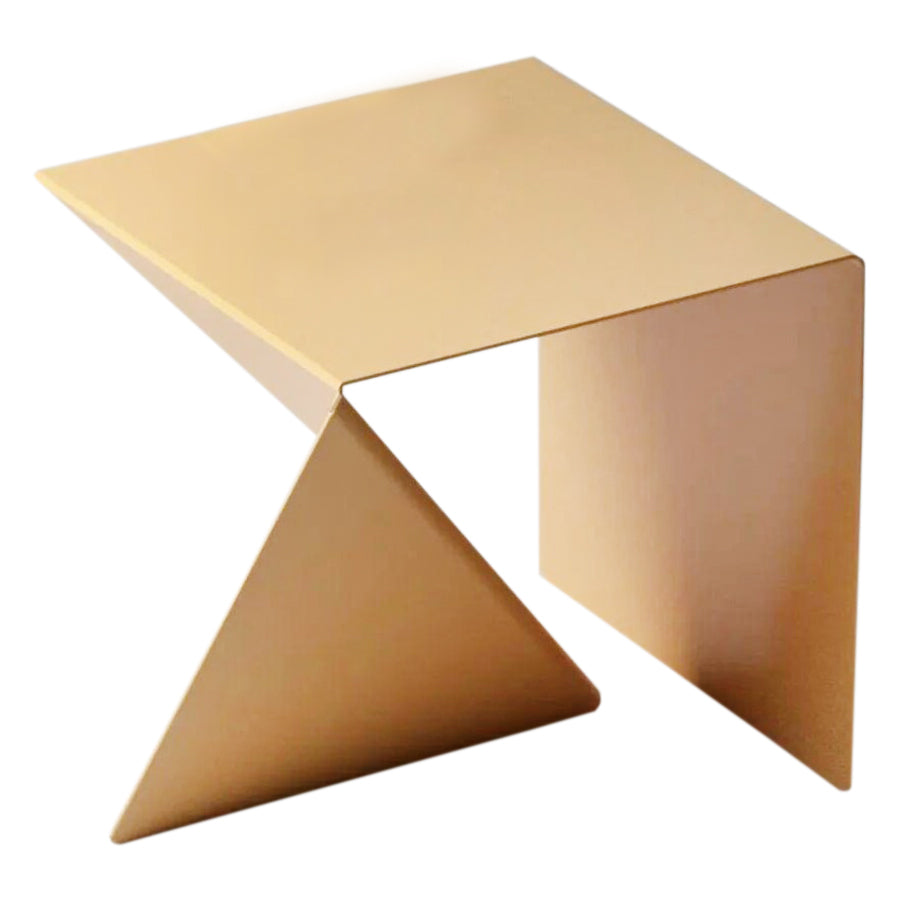 Table basse en métal asymétrique de style japonais