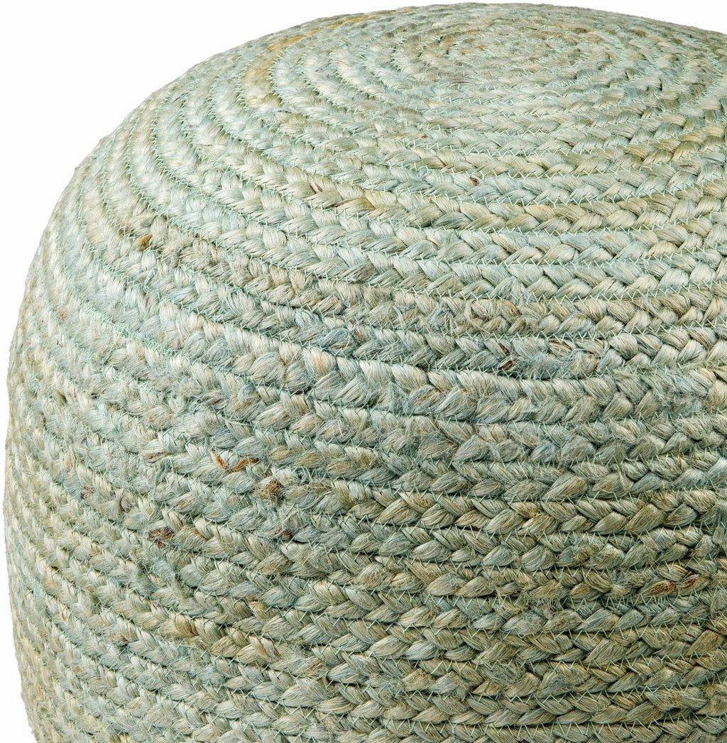 Pouf en jute tricoté Jenkinjones Aqua