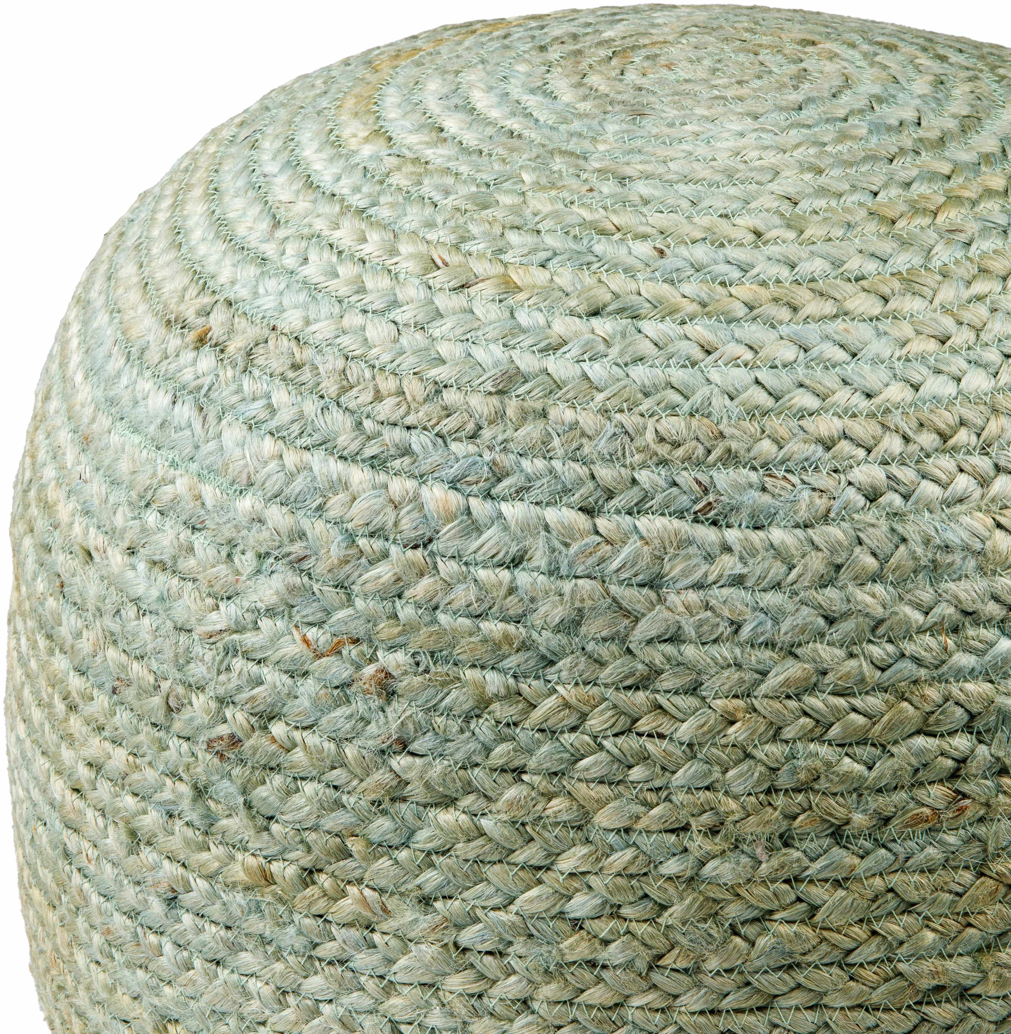 Pouf en jute tricoté Jenkinjones Aqua