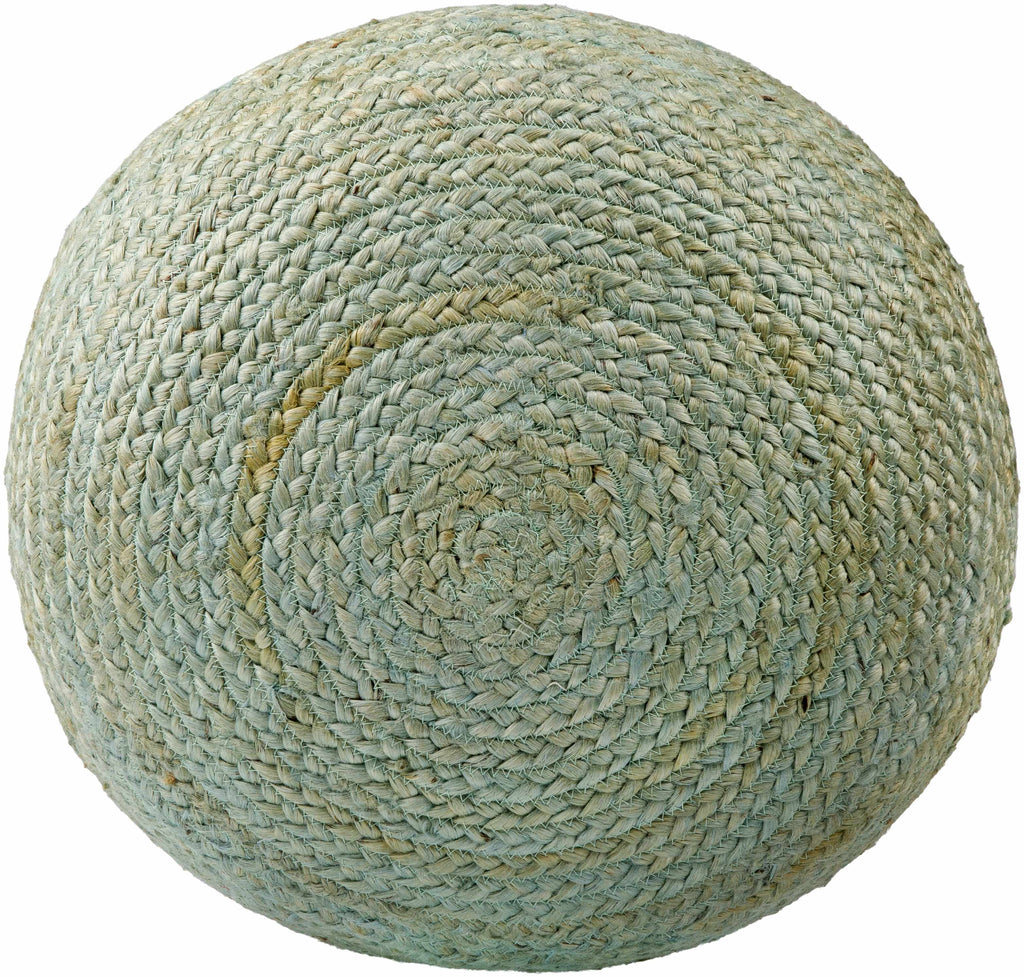 Pouf en jute tricoté Jenkinjones Aqua
