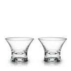 Lot de 2 verres à cocktail sans pied en cristal lourd Raye