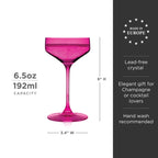 Réserver les verres à cocktail Nouveau Crystal Coupe en coloris Baie (lot de 2)