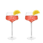 Lot de 2 verres à spritz Amaro Raye en cristal biseauté