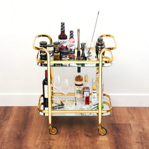 Belmont Antique Gold Bar Cart