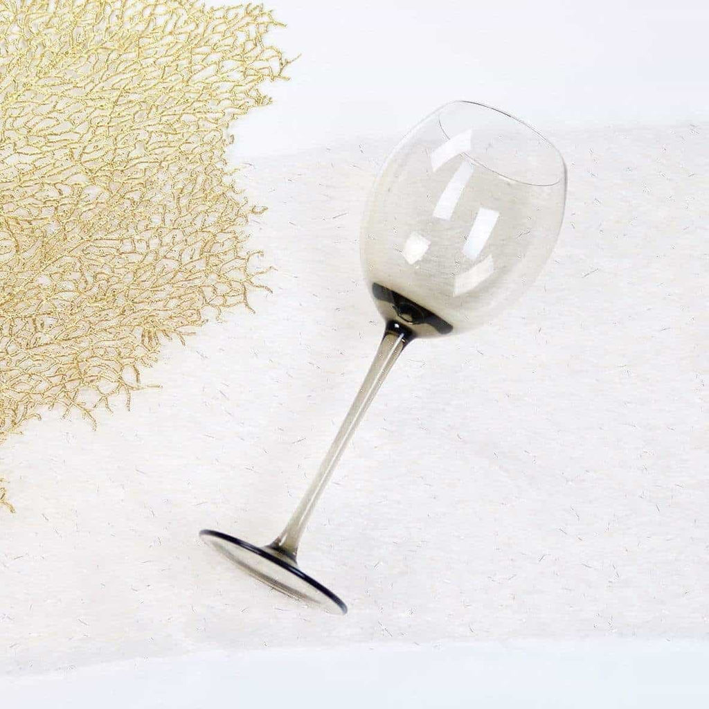 Modern Black Smoke Glass - Set of 4