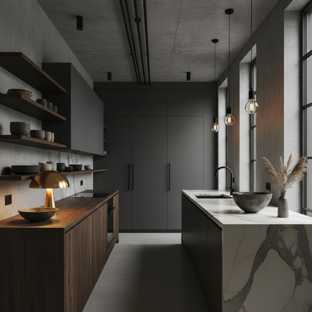 Moody Japandi Kitchen – Venus Table Lamp