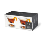 Lot de 2 verres à cocktail sans pied en cristal lourd Raye