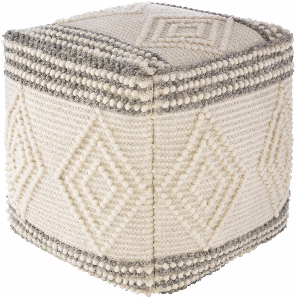 Pouf en laine crème Murgon