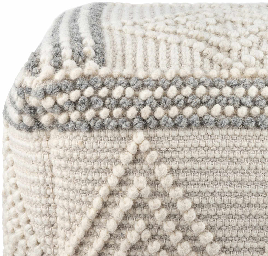 Pouf en laine crème Murgon