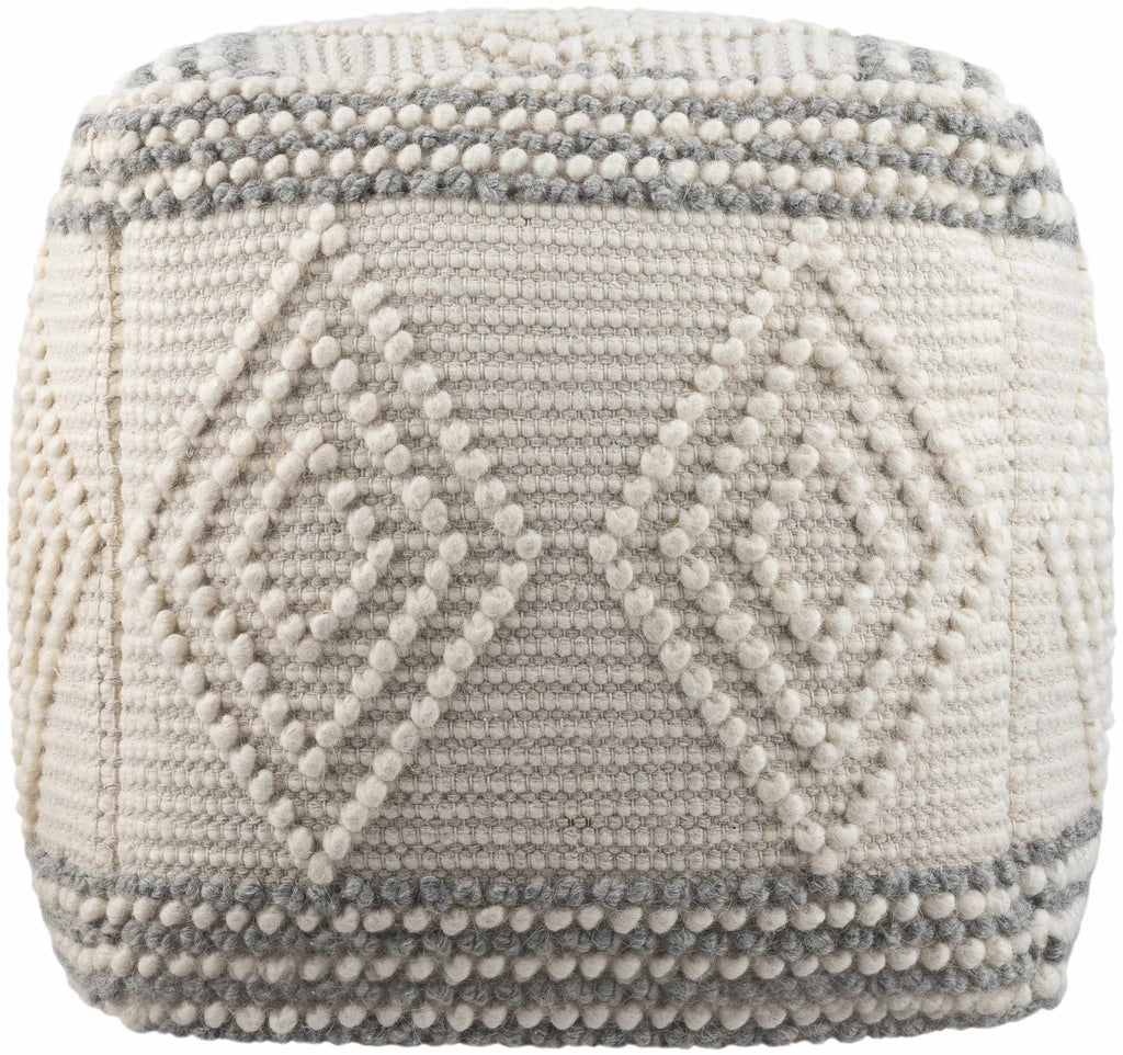 Pouf en laine crème Murgon