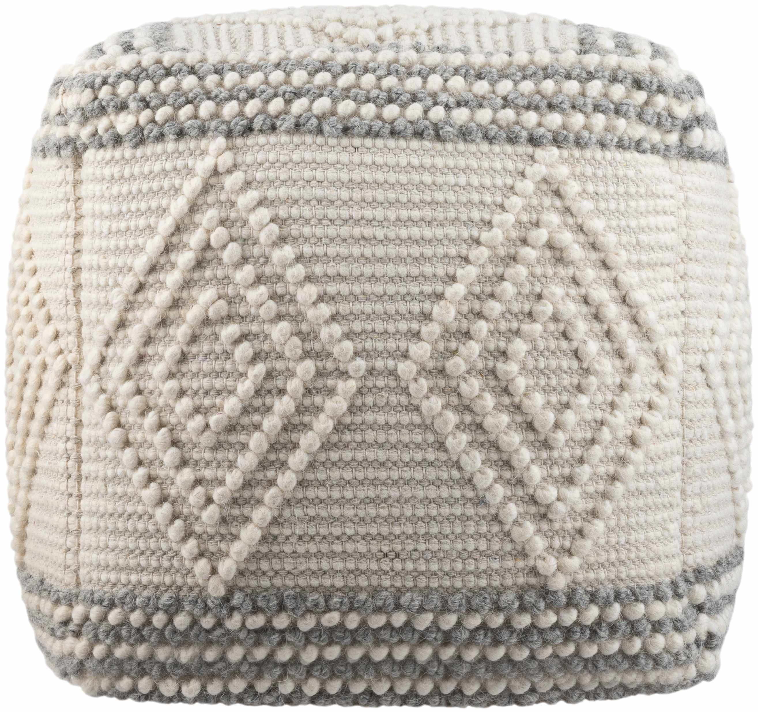 Pouf en laine crème Murgon