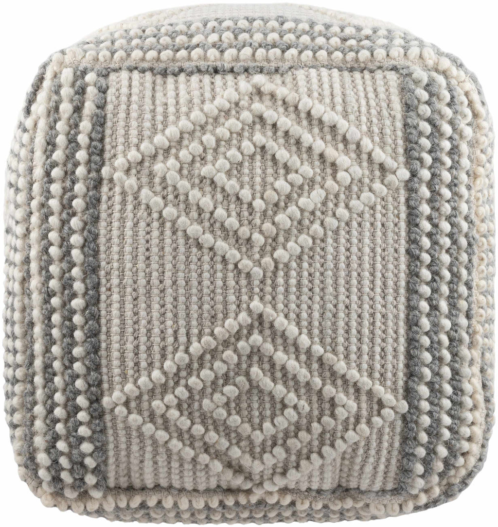 Pouf en laine crème Murgon