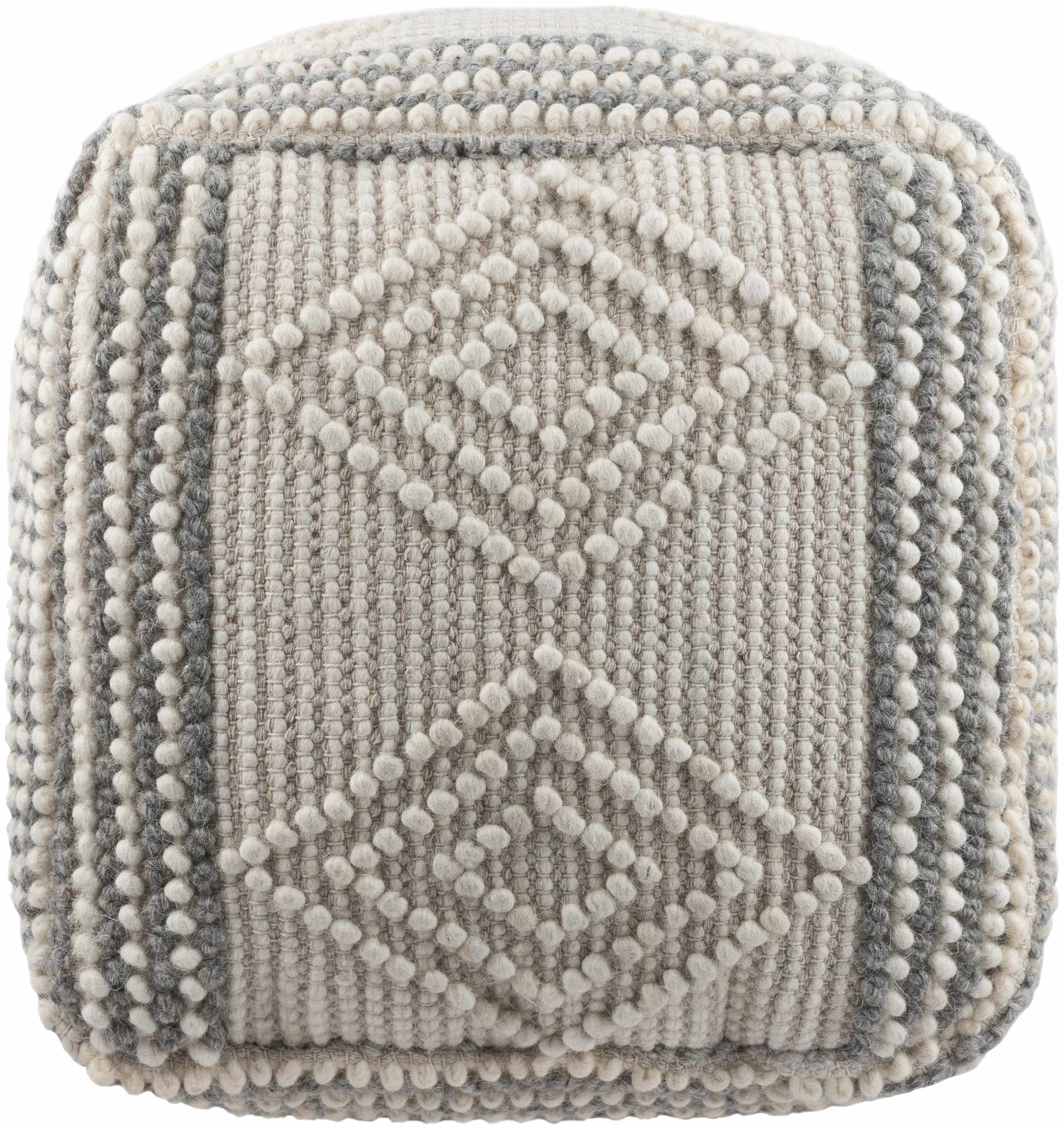 Pouf en laine crème Murgon