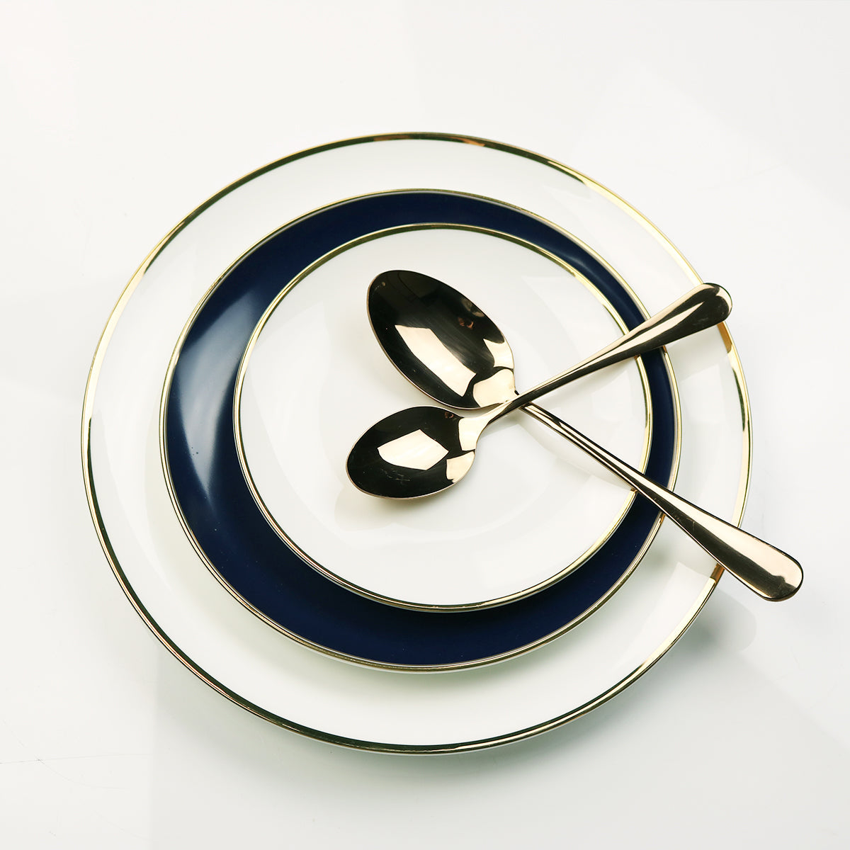 New Sapphire Blue Jewel Salad Plate - Set of 4