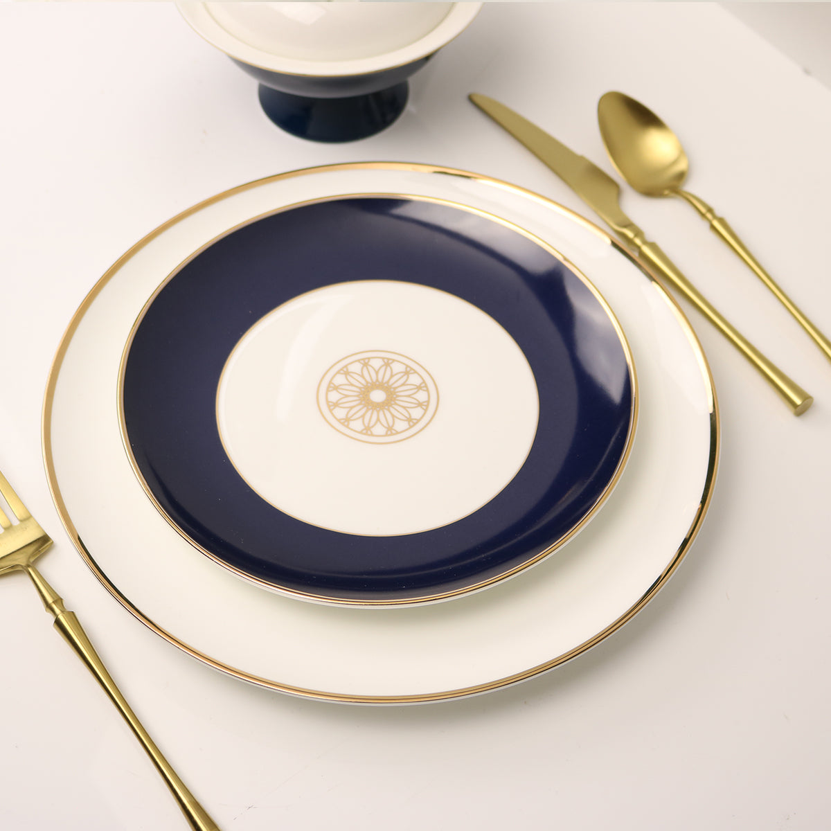 New Sapphire Blue Jewel Salad Plate - Set of 4