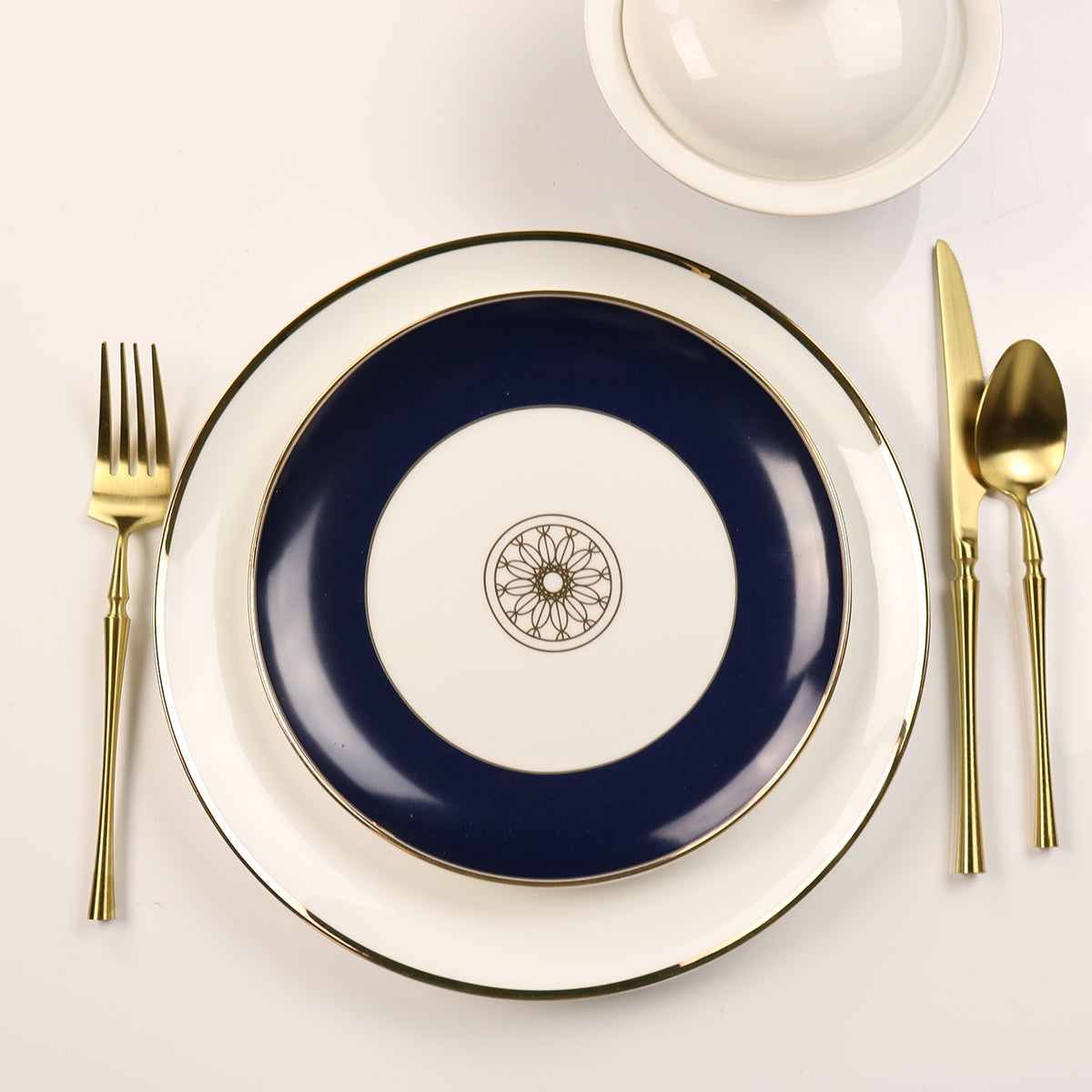 New Sapphire Blue Jewel Salad Plate - Set of 4