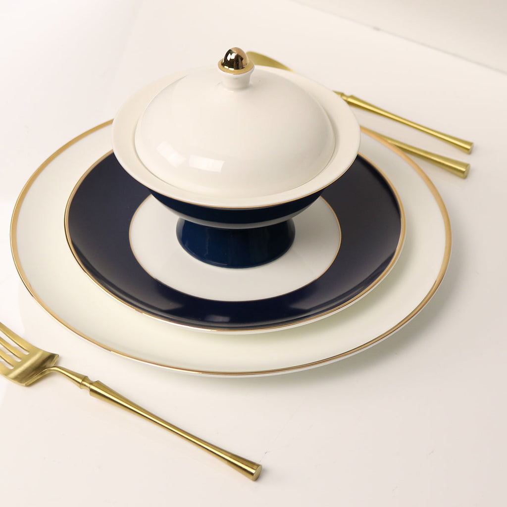 New Sapphire Blue Jewel Salad Plate - Set of 4