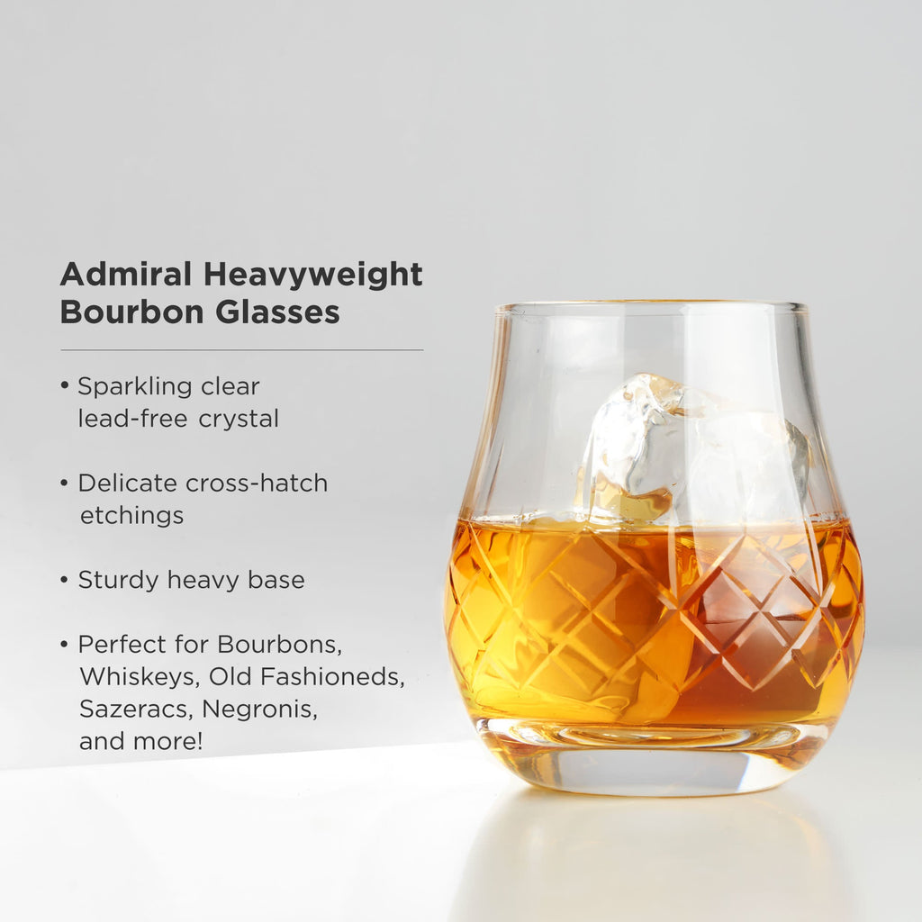 Admiral Crystal Whiskey Heavyweight Glasses Set of 2