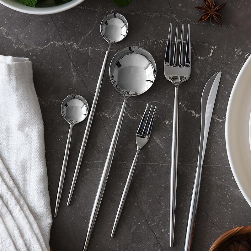 Silver flatware set