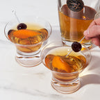 Lot de 2 verres à cocktail sans pied en cristal lourd Raye