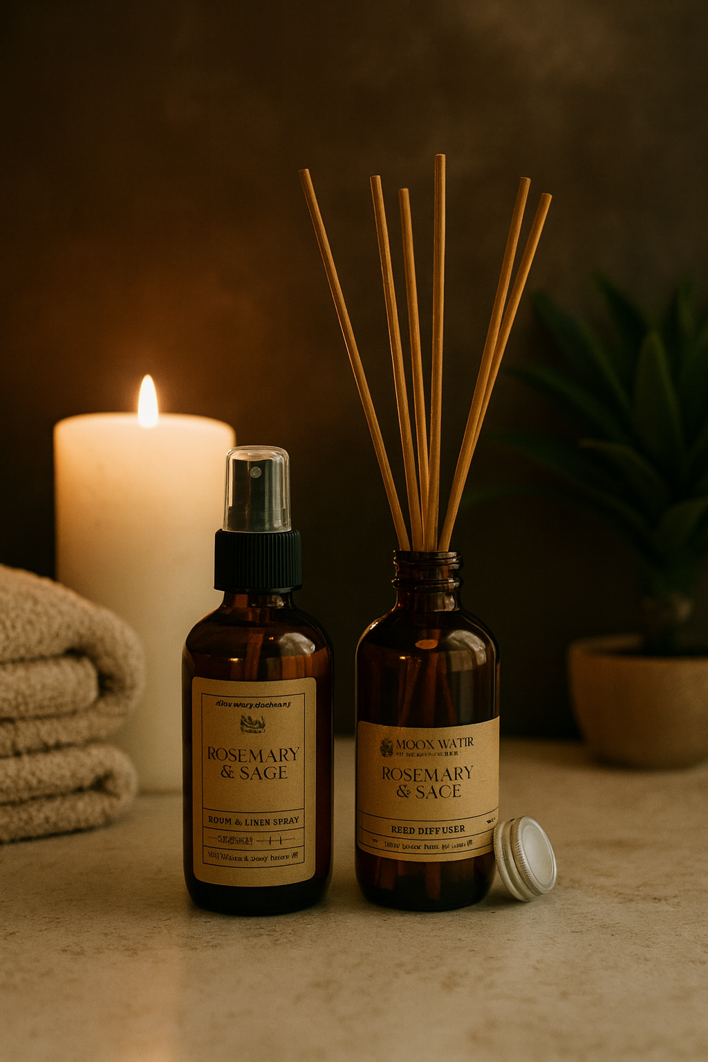 Rosemary + Sage - Reed Diffuser